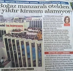 Yanda okuyacağınız Swissotel mücadelesi